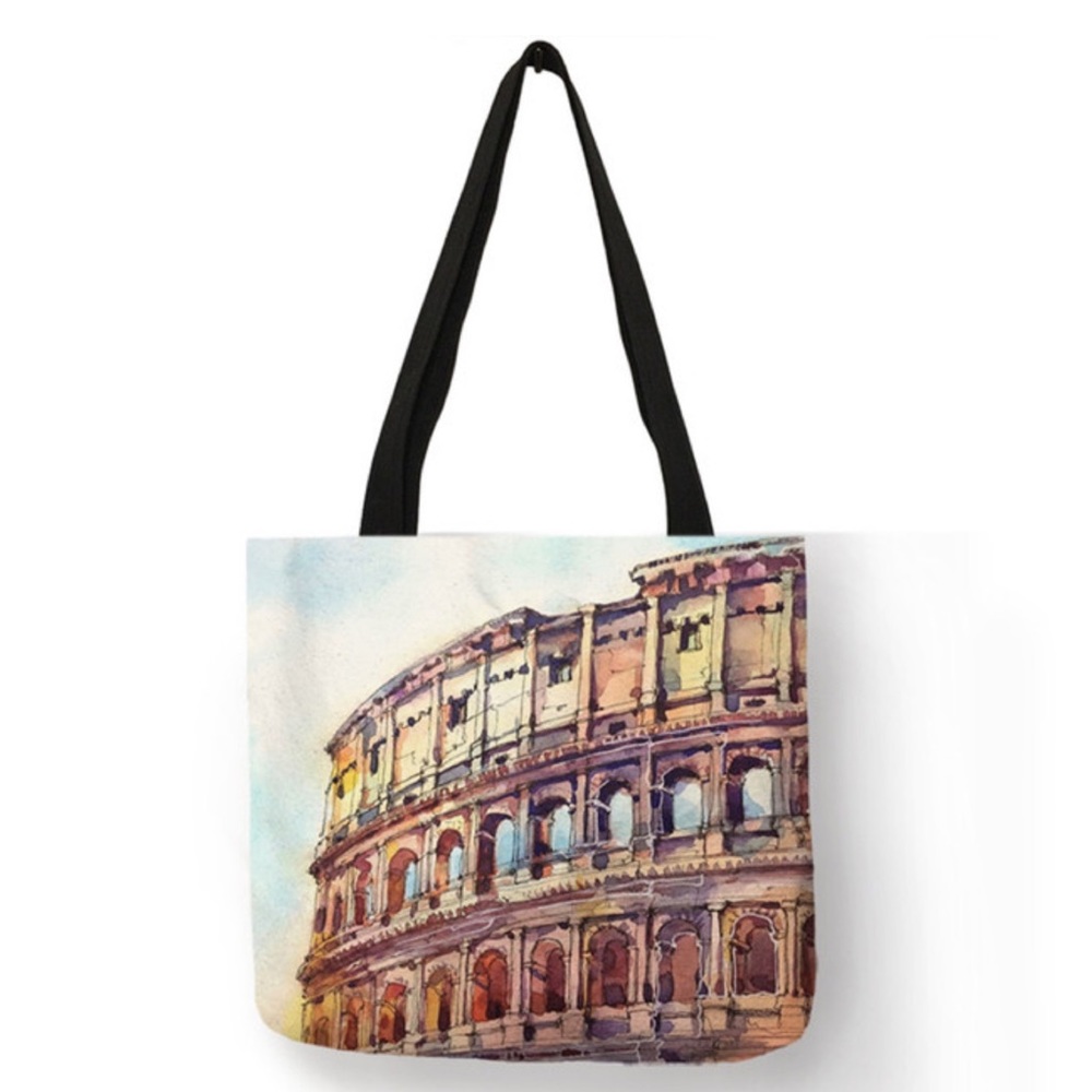 Eco-Friendly Roman Colosseum Folding Tote Bag
